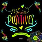 Couverture du livre « Cartes a gratter - pensees positives » de Lisa Magano aux éditions First