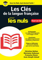 Couverture du livre « Les clés de la langue française pour les nuls » de Jean-Joseph Julaud et Francoise Ravez Laboisse et Christine Bolton et Marianne Gobeaux aux éditions First