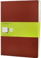 Couverture du livre « Cahier blanc tres grand format couv. souple carton rouge » de Moleskine aux éditions Moleskine Papet