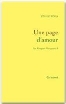 Couverture du livre « Une page d'amour - les rougon-macquart » de Émile Zola aux éditions Grasset Et Fasquelle