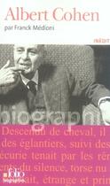Couverture du livre « Albert cohen » de Franck Medioni aux éditions Gallimard