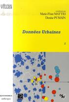 Couverture du livre « Données urbaines t.5 » de Marie-Flore Mattei et Denise Pumain aux éditions Economica