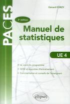Couverture du livre « Ue4 - manuel de statistique - 3e ed. » de Gerard Forzy aux éditions Ellipses