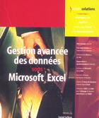 Couverture du livre « Gestion Avancee Des Donnees Sous Excel » de Conrad Carlberg aux éditions Campuspress