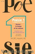 Couverture du livre « Revue poesie vagabondages - numero 10 le temps et les saisons » de Jean Orizet aux éditions Cherche Midi