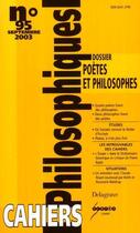 Couverture du livre « Cahiers philosophiques t.95 » de  aux éditions Delagrave