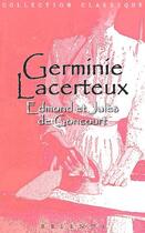 Couverture du livre « Germinie Lacerteux » de Edmond De Goncourt et Jules De Goncourt aux éditions Books On Demand