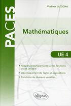 Couverture du livre « Ue4 - mathematiques en paces » de Vladimir Latocha aux éditions Ellipses