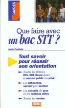 Couverture du livre « Que faire avec un bac stt ? » de Annie Poullalie aux éditions Studyrama