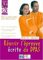 Couverture du livre « Reussir l epreuve ecrite du dpas » de Editions Lamarre aux éditions Lamarre