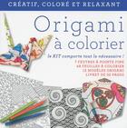Couverture du livre « Origamis à colorier ; créatif, coloré et relaxant » de  aux éditions White Star