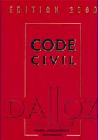 Couverture du livre « Code civil 2000 » de  aux éditions Dalloz