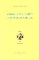 Couverture du livre « Apologie de Galilée » de Tommaso Campanella aux éditions Belles Lettres