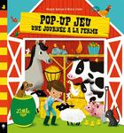 Couverture du livre « Pop up jeu ; une journée à la ferme » de Bateson Maggie et Nicola Slater aux éditions Little Urban