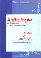 Couverture du livre « Anthologie » de Hambursin aux éditions De Boeck