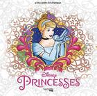 Couverture du livre « P'tits carrés art-thérapie ; princesses » de Disney aux éditions Hachette Pratique