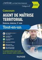 Couverture du livre « Concours agent de maitrise territorial 2021 (édition 2021) » de Siroteau/Pian aux éditions Dunod