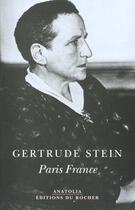 Couverture du livre « Paris france » de Gertrude Stein aux éditions Rocher