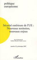 Couverture du livre « Sécurité extérieure de l'UE : nouveaux territoires, nouveaux enjeux » de  aux éditions L'harmattan