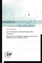 Couverture du livre « La structure sémantique de 