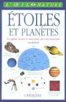 Couverture du livre « Etoiles Et Planetes » de Ian Ridpath aux éditions Larousse