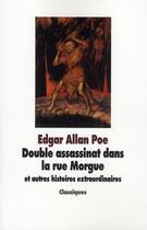 Couverture du livre « Double assassinat dans la rue Morgue ; et autres histoires extraordinaires » de Poe/Rackham aux éditions Ecole Des Loisirs