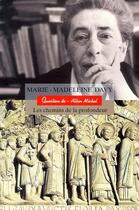Couverture du livre « Marie-Madeleine Davy ; les chemins de la profondeur » de  aux éditions Albin Michel