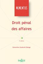 Couverture du livre « Droit pénal des affaires. 6e éd. » de Geneviève Giudicelli-Delage aux éditions Dalloz