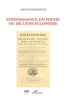 Couverture du livre « Connaissance en poche ou de l'encyclopédie » de Giovanni Dotoli aux éditions L'harmattan