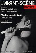 Couverture du livre « Mademoiselle julie » de August Strindberg aux éditions Avant-scene Theatre