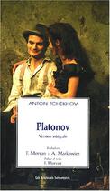 Couverture du livre « Platonov » de Anton Tchekhov aux éditions Solitaires Intempestifs