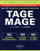 Couverture du livre « Les 101 questions incontournables du TAGE MAGE » de Arnaud Sevigne et Joachim Pinto aux éditions Ellipses