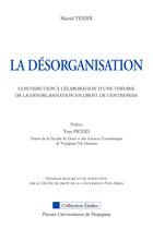 Couverture du livre « La désorganisation » de Muriel Texier aux éditions Presses Universitaires De Perpignan