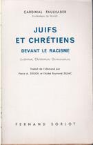 Couverture du livre « Juif et chrétiens devant le racisme » de Faulhaber aux éditions Nel