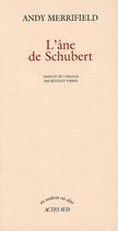 Couverture du livre « L'âne de Schubert » de Andy Merrifield aux éditions Actes Sud