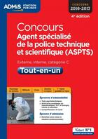 Couverture du livre « Concours agent spécialisé de la police technique et scientifique ; catégorie C (4e édition) » de  aux éditions Vuibert