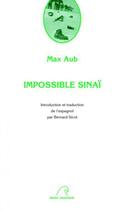 Couverture du livre « Impossible Sinaï » de Max Aub aux éditions Mare Nostrum