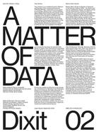 Couverture du livre « Dixit n 02 - a matter of data » de Santos/Otero Verzier aux éditions Cosa Mentale