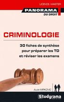 Couverture du livre « Criminologie » de Stamatios Tzitzis aux éditions Studyrama