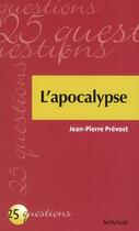 Couverture du livre « L'apocalypse » de Jean-Pierre Prevost aux éditions Novalis