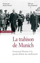 Couverture du livre « La trahison de Munich » de Michel Winock aux éditions Cnrs