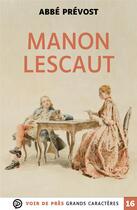 Couverture du livre « Manon Lescaut » de Abbe Prevost aux éditions Voir De Pres