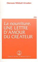 Couverture du livre « La nourriture, une lettre d'amour du créateur » de Omraam Mikhael Aivanhov aux éditions Prosveta