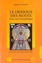 Couverture du livre « Dessous des notes voies vers l esothetique. melanges offerts au professeur manf » de  aux éditions Sorbonne Universite Presses