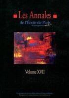 Couverture du livre « Annales de l'epm - volume xvii (les). travaux de l'annee 2010 » de  aux éditions Maison Des Sciences De L'homme