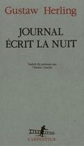 Couverture du livre « Journal écrit la nuit » de Gustaw Herling aux éditions Gallimard