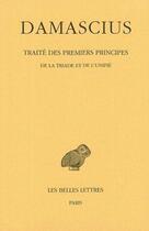 Couverture du livre « Traité des 1ers principe Tome 2 » de Damascius aux éditions Belles Lettres