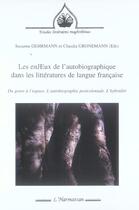 Couverture du livre « Les enjeux de l'autobiographie dans les litteratures de langue francaise - du genre a l'espace. l'au » de  aux éditions L'harmattan