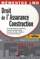 Couverture du livre « Droit de l'assurance construction » de Christophe Ponce aux éditions Gualino