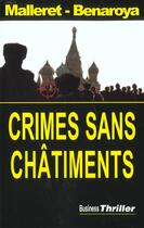 Couverture du livre « Crimes sans chatiments » de Malleret/Benaroya aux éditions Maxima